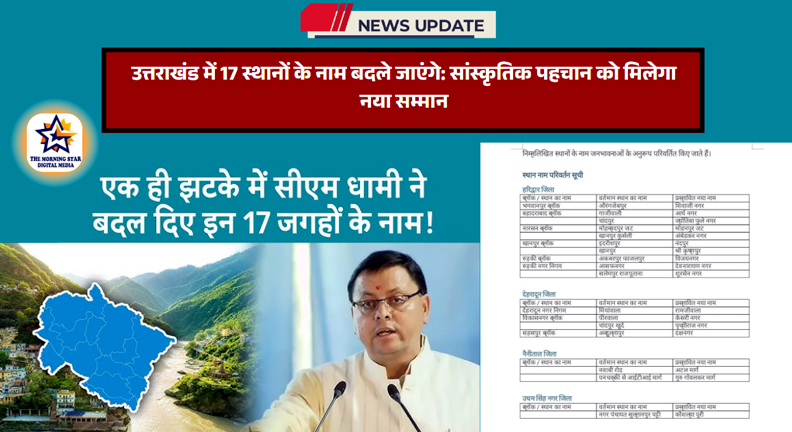 उत्तराखंड में नाम परिवर्तन पर मुख्यमंत्री धामी का बयान