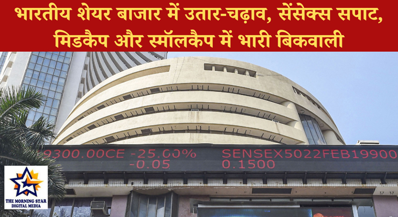 भारतीय शेयर बाजार में मिडकैप और स्मॉलकैप में भारी गिरावट | सेंसेक्स सपाट | Market Update 2025