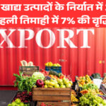 कृषि और खाद्य उत्पादों के निर्यात में 2025 की पहली तिमाही में 7% की वृद्धि