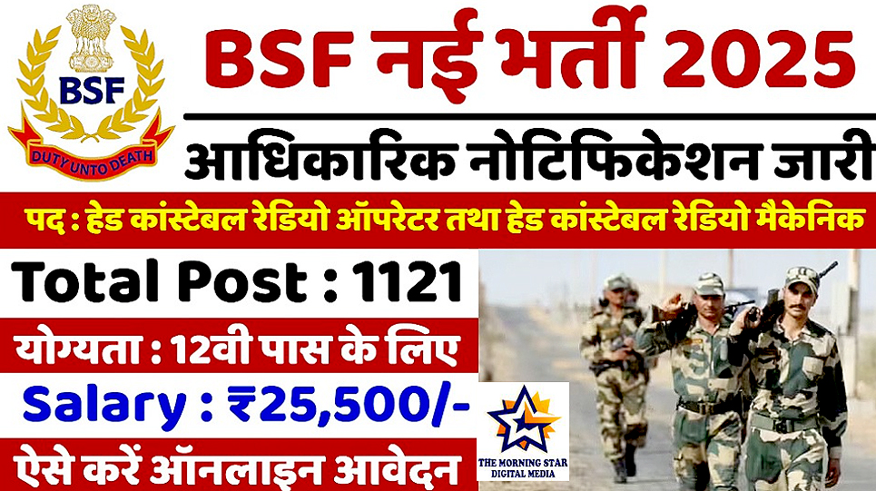 BSF भर्ती 2025 आवेदन प्रक्रिया