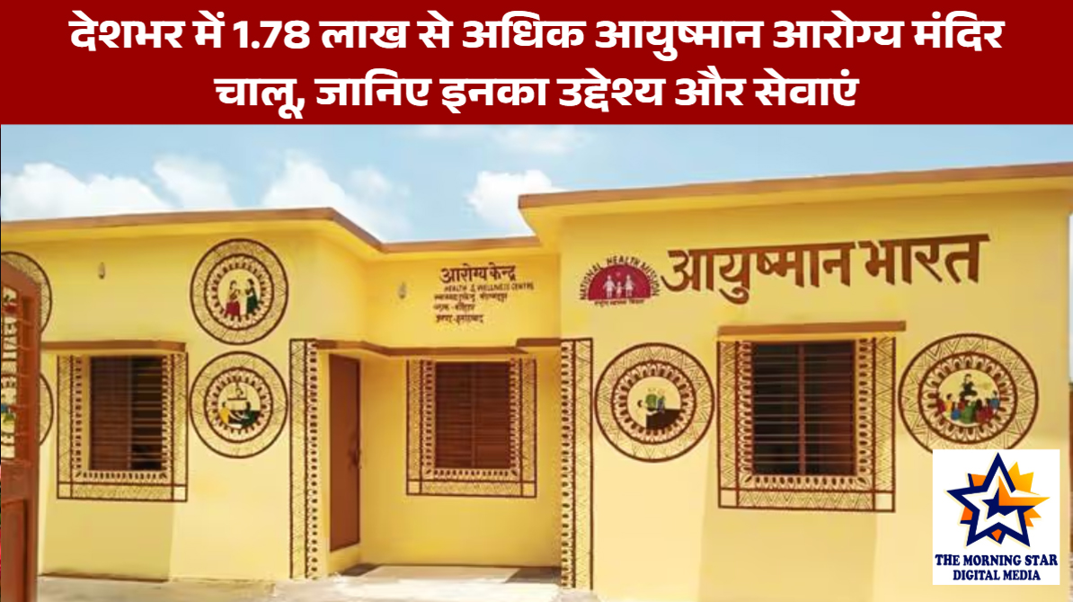 देशभर में 1.78 लाख से अधिक आयुष्मान आरोग्य मंदिर चालू, जानिए इनका उद्देश्य और सेवाएं