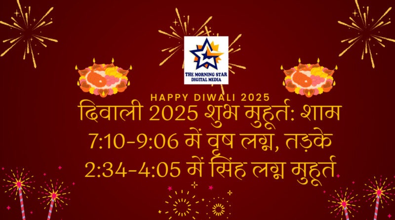दिवाली 2025 शुभ मुहूर्त – शाम 7:10 से 9:06 तक