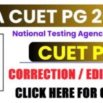 NTA CUET PG Correction Form 2026 official notice