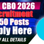 SBI Circle Based Officer CBO Recruitment 2026 Notification