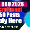 SBI Circle Based Officer CBO Recruitment 2026 Notification