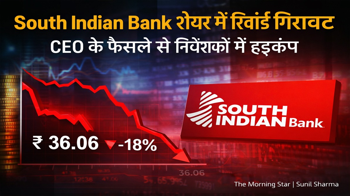 South Indian Bank शेयर में बड़ी गिरावट, CEO के फैसले से निवेशकों में चिंता
