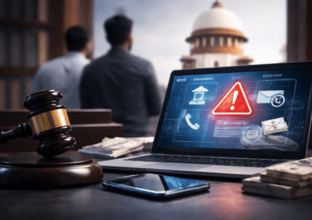 डिजिटल गिरफ्तारी साइबर ठगी से जुड़े मामलों पर सुप्रीम कोर्ट के निर्देश दर्शाता प्रतीकात्मक दृश्य