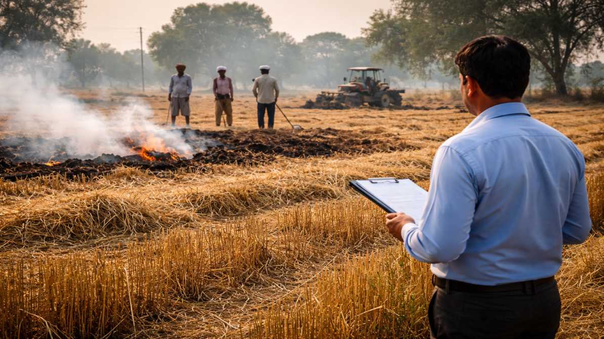पराली प्रबंधन 2026 पर सीएक्यूएम के सख्त निर्देश, राज्यों को समयबद्ध कार्ययोजना लागू करने का आदेश