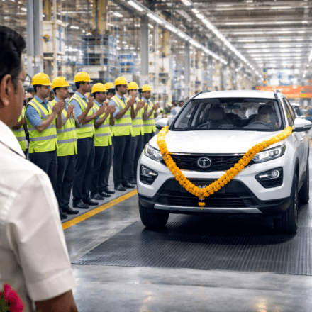 Ranipet जिले के Panapakkam SIPCOT क्षेत्र में Tata Motors के नए ऑटोमोबाइल प्लांट का उद्घाटन, औद्योगिक विकास का प्रतीक।