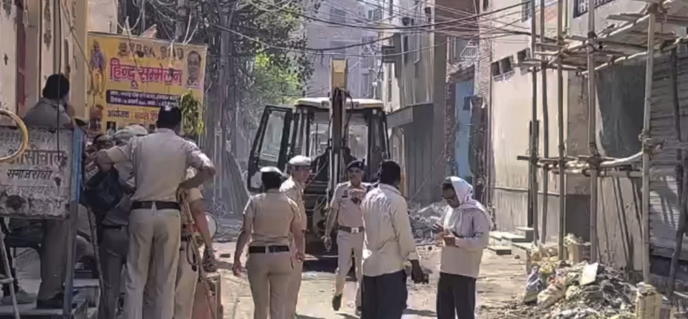 Delhi Uttam Nagar Holi Clash case demolition drive by MCD at accused house