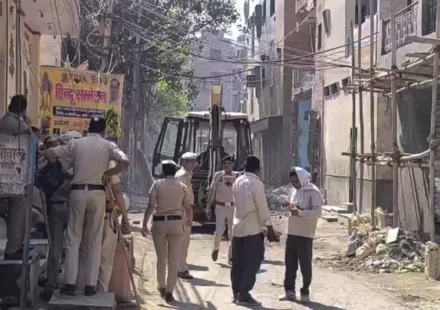 Delhi Uttam Nagar Holi Clash case demolition drive by MCD at accused house