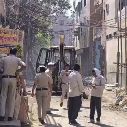 Delhi Uttam Nagar Holi Clash case demolition drive by MCD at accused house