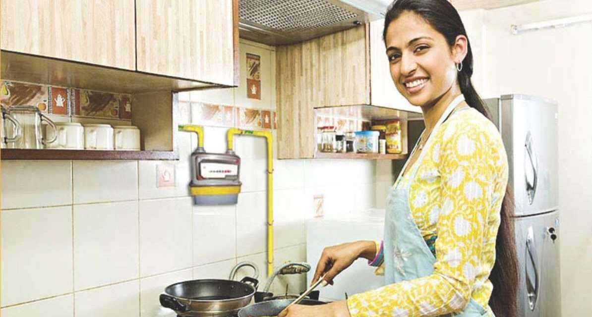 रसोई में गैस बर्नर की त स्वीर, जो PNG और LPG गैस उपयोग को दर्शाती है