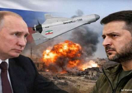 यूक्रेन युद्ध के बीच रूस की सैन्य क्षमता पर दबाव और ईरान को संभावित तकनीकी सहयोग को दर्शाती तस्वीर।