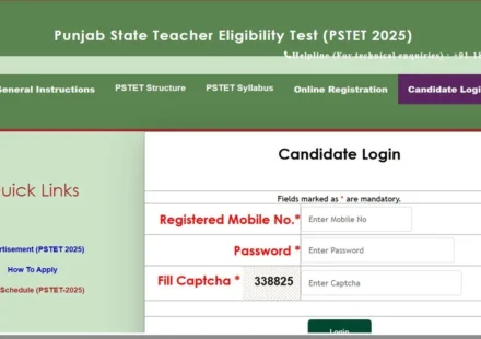 पंजाब राज्य शिक्षक पात्रता परीक्षा के लिए PSTET Admit Card 2026 आधिकारिक वेबसाइट से डाउनलोड करते हुए उम्मीदवार।