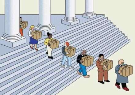 Global Layoffs news Oracle Morgan Stanley job cuts employees leaving office