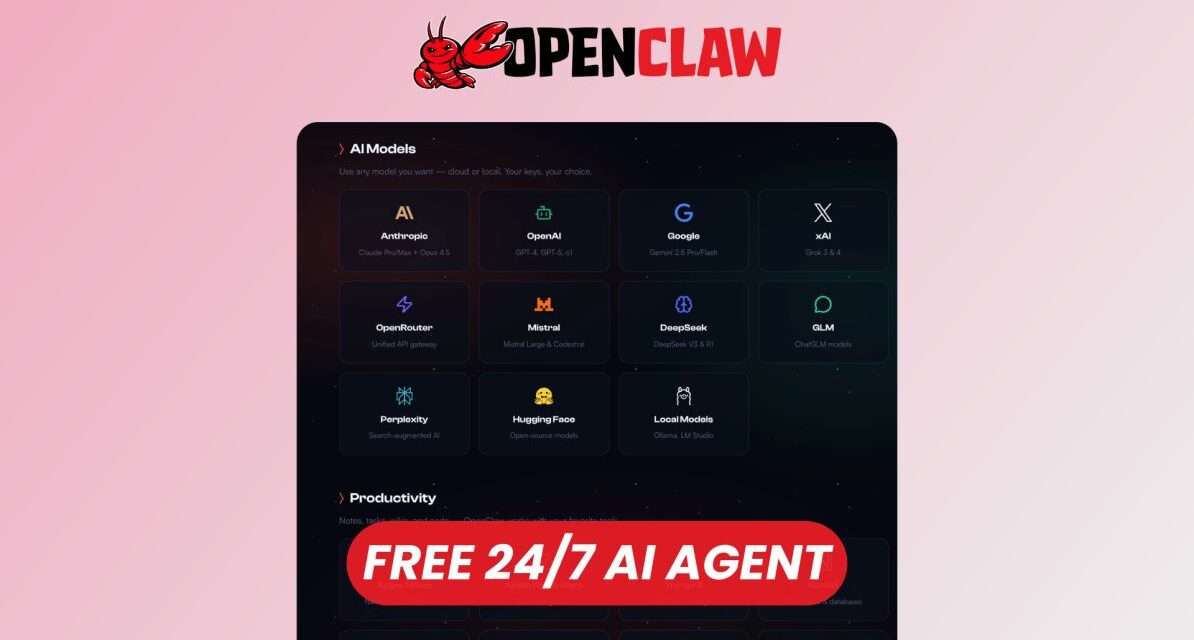 OpenClaw AI Agent dashboard showing autonomous AI automation tasks