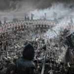 लंका युद्ध का सिनेमैटिक दृश्य जिसमें CGI और फैंटेसी एलिमेंट्स दिखाए गए हैं