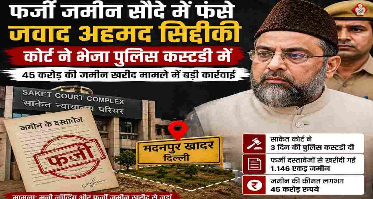 दिल्ली के चर्चित 45 करोड़ रुपये जमीन विवाद मामले में पुलिस जांच और कोर्ट कार्रवाई से जुड़ी प्रतीकात्मक तस्वीर।