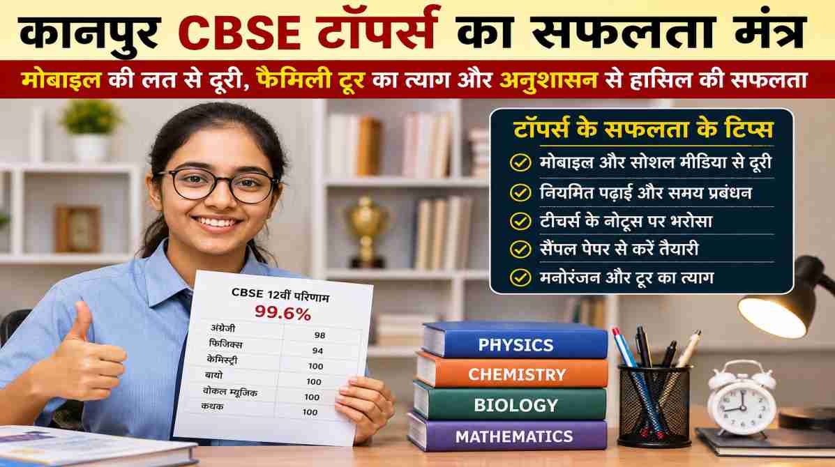 कानपुर CBSE टॉपर्स का सफलता मंत्र | मोबाइल से दूरी और अनुशासन से हासिल किए शानदार अंक
