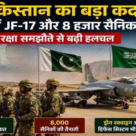 मध्य पूर्व के रेगिस्तानी सैन्य बेस पर खड़े JF-17 लड़ाकू विमान, ड्रोन और सैनिकों की हाई-डिटेल न्यूज़ स्टाइल इमेज।