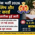 यूपी पुलिस भर्ती परीक्षा 2026 से जुड़ी प्रतीकात्मक तस्वीर जिसमें अभ्यर्थी एडमिट कार्ड और परीक्षा तैयारी करते दिखाई दे रहे हैं।