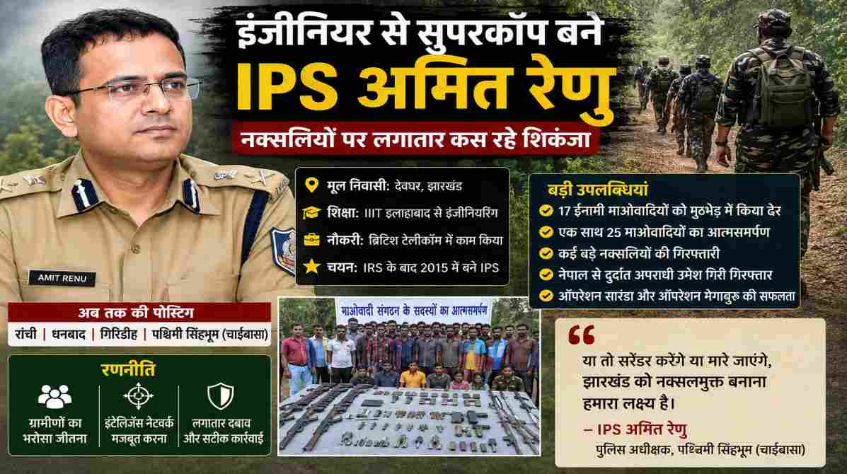 इंजीनियर से झारखंड के सुपरकॉप बने IPS अमित रेणु | नक्सलियों पर लगातार कस रहे शिकंजा