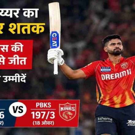 आईपीएल 2026 में श्रेयस अय्यर बल्लेबाजी करते हुए, स्टेडियम में दर्शकों का उत्साह और पंजाब किंग्स की जीत का जश्न।आईपीएल 2026 में श्रेयस अय्यर बल्लेबाजी करते हुए, स्टेडियम में दर्शकों का उत्साह और पंजाब किंग्स की जीत का जश्न।