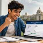 लैपटॉप पर JEE Advanced Result 2026 चेक करता हुआ छात्र, स्क्रीन पर स्कोरकार्ड और रिजल्ट पोर्टल दिखाई देता हुआ।