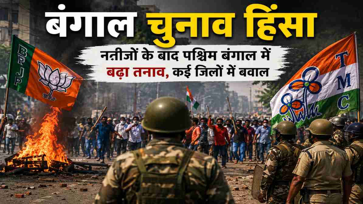 बंगाल चुनाव हिंसा | नतीजों के बाद पश्चिम बंगाल में बढ़ा तनाव, कई जिलों में बवाल