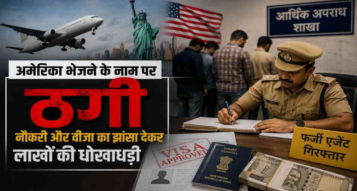 विदेश नौकरी और वीजा दिलाने के नाम पर लोगों से ठगी का सांकेतिक दृश्य।