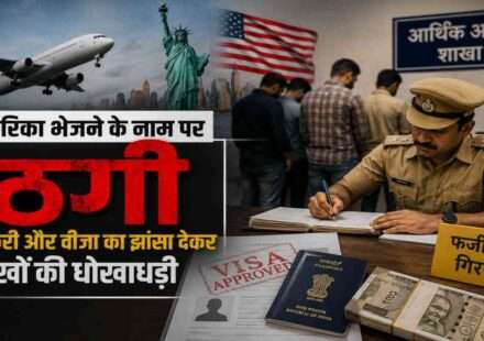 विदेश नौकरी और वीजा दिलाने के नाम पर लोगों से ठगी का सांकेतिक दृश्य।