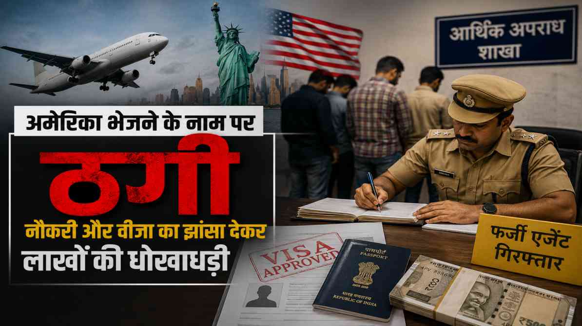अमेरिका भेजने के नाम पर ठगी | नौकरी और वीजा का सपना दिखाकर लाखों की धोखाधड़ी