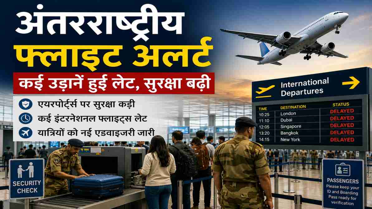 अंतरराष्ट्रीय फ्लाइट अलर्ट के बीच बढ़ी सुरक्षा, कई उड़ानें हुईं लेट