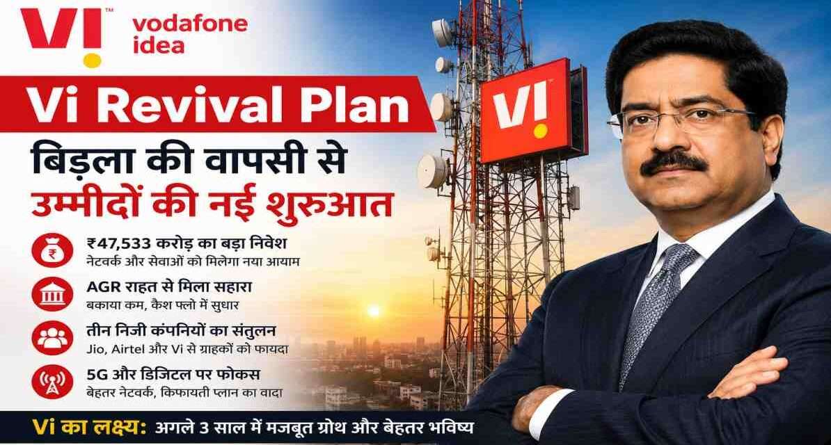 India telecom towers showing Vodafone Idea Vi Revival Plan infrastructure