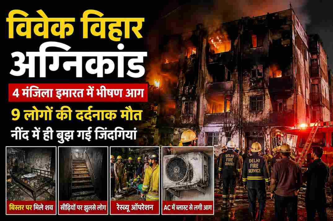 विवेक विहार अग्निकांड | दिल्ली में दर्दनाक हादसा, 9 लोगों की मौत
