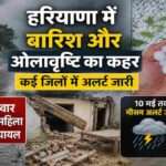 हरियाणा के कई जिलों में बारिश, तेज हवाएं और ओलावृष्टि का असर दिखाई दिया।