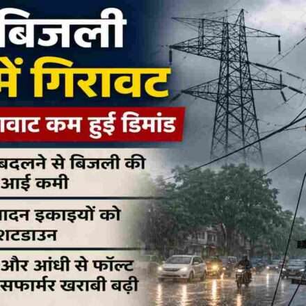 उत्तर प्रदेश में बारिश और आंधी के बाद बिजली की मांग कम हुई। पावर कॉरपोरेशन ने 15 उत्पादन इकाइयों को रिजर्व शटडाउन पर रखा।