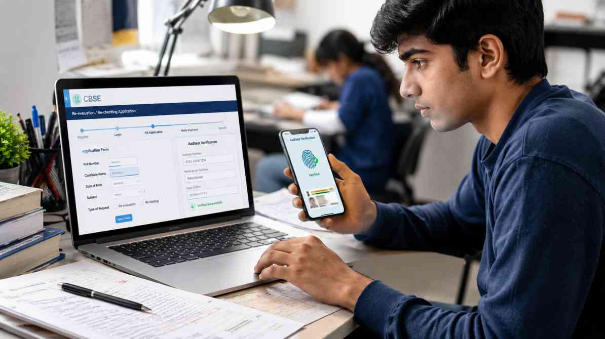 CBSE Re-evaluation 2026: आधार वेरिफिकेशन अनिवार्य, जानें आवेदन प्रक्रिया और फीस
