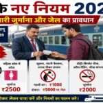 रेलवे स्टेशन पर टिकट जांच करते अधिकारी और यात्रियों को नए रेलवे नियम 2026 की जानकारी देते हुए दर्शाया गया दृश्य।