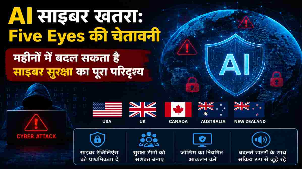 AI साइबर खतरा | Five Eyes ने दी चेतावनी, महीनों में बदल सकता है साइबर सुरक्षा का पूरा परिदृश्य