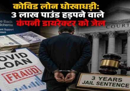अदालत का प्रतीकात्मक दृश्य, सरकारी राहत योजना से जुड़े दस्तावेज, लोन फाइलें और वित्तीय धोखाधड़ी की जांच को दर्शाती तस्वीर।