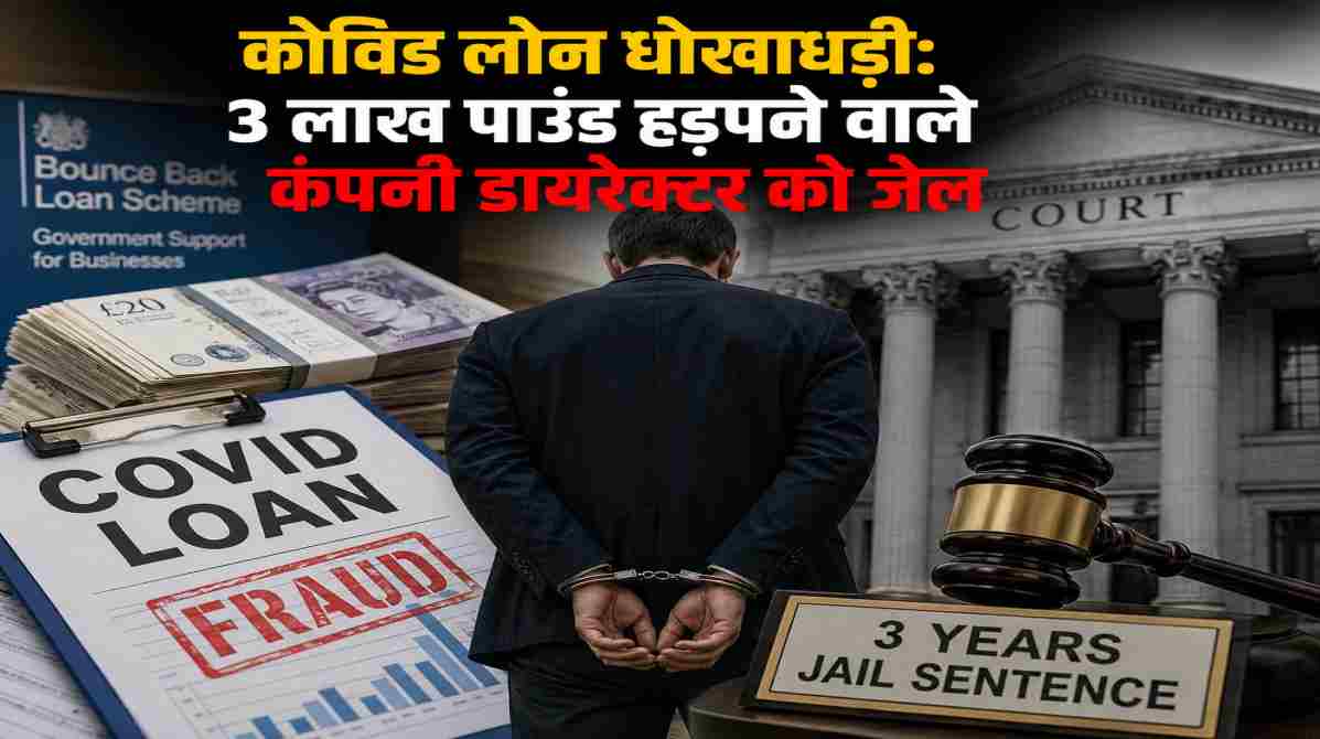कोविड लोन धोखाधड़ी | 3 लाख पाउंड की सरकारी मदद निजी ऐशो-आराम में उड़ाने पर कंपनी डायरेक्टर को जेल