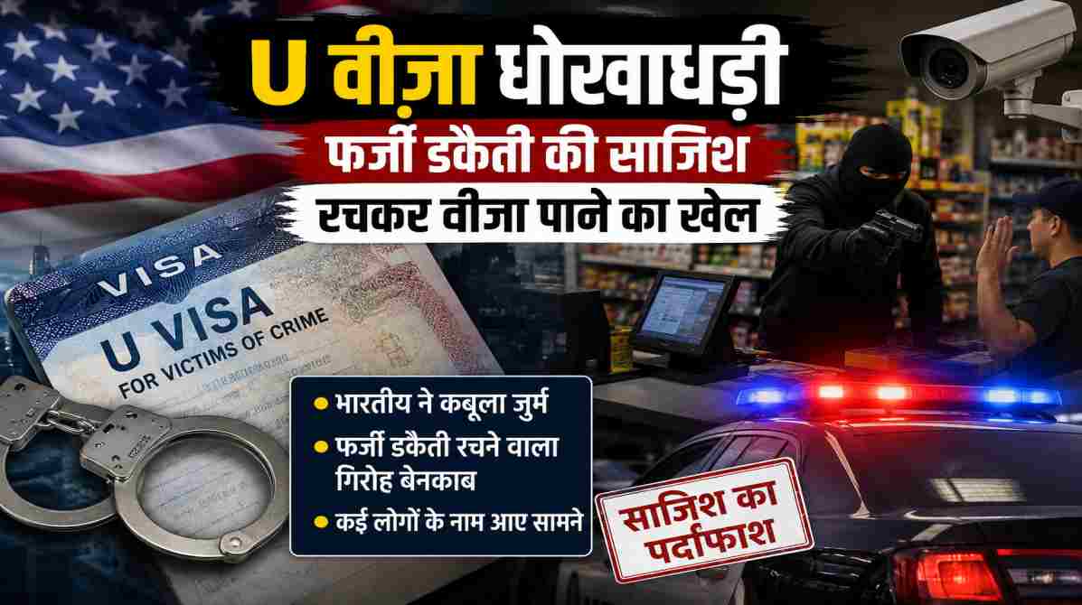 U वीजा धोखाधड़ी | फर्जी डकैती की साजिश रचकर अमेरिका में वीजा पाने का खुलासा