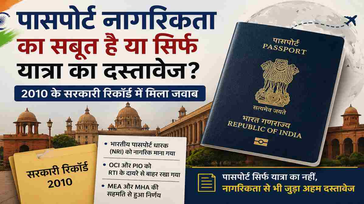 पासपोर्ट नागरिकता का सबूत है या सिर्फ यात्रा का दस्तावेज? जानिए 2010 के सरकारी रिकॉर्ड में क्या मिला
