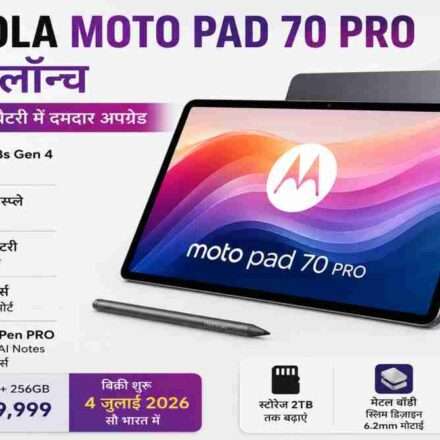 Moto Pad 70 PRO featuring a 13-inch 3.5K display, Snapdragon 8s Gen 4 processor, 10,200mAh battery and AI-powered Moto Pen PRO.