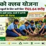 सरकारी विद्यालय के परिसर में छात्र-छात्राएं पौधारोपण करते हुए, शिक्षक मार्गदर्शन देते हुए और पृष्ठभूमि में हरियाली व पर्यावरण संरक्षण का संदेश दर्शाता दृश्य।