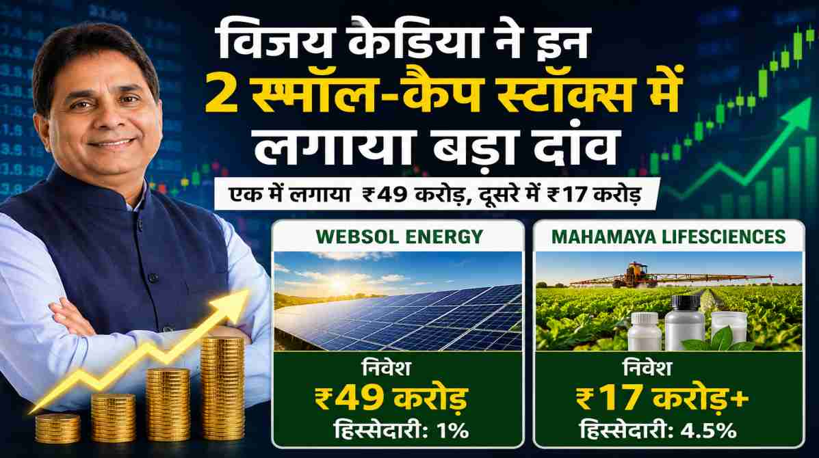 विजय केडिया निवेश | दो स्मॉल-कैप शेयरों में लगाया करोड़ों का दांव