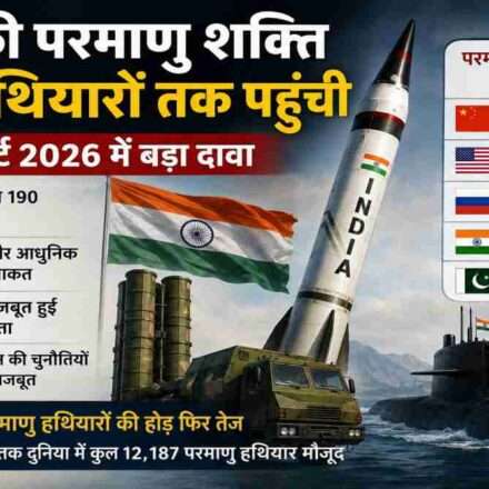 SIPRI Report 2026 highlighting India's nuclear strength, Agni missiles, MIRV technology, and INS Arihant submarine strengthening strategic defense capability.