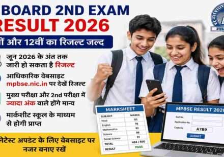 MP Board 2nd Exam Result 2026 से जुड़ी प्रतीकात्मक तस्वीर, जिसमें छात्र ऑनलाइन रिजल्ट और मार्कशीट चेक करते हुए दिखाई दे रहे हैं।